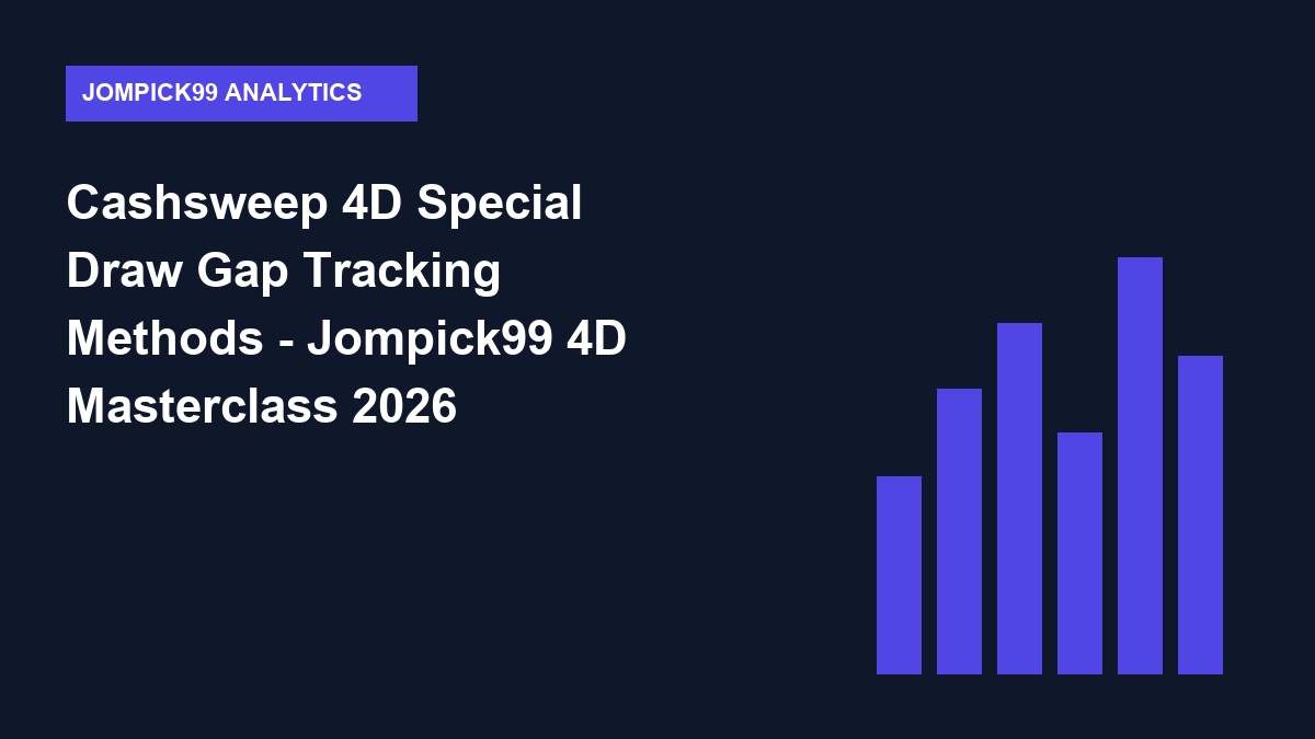 Cashsweep 4D Special Draw Gap Tracking Methods - Jompick99 4D Masterclass 2026