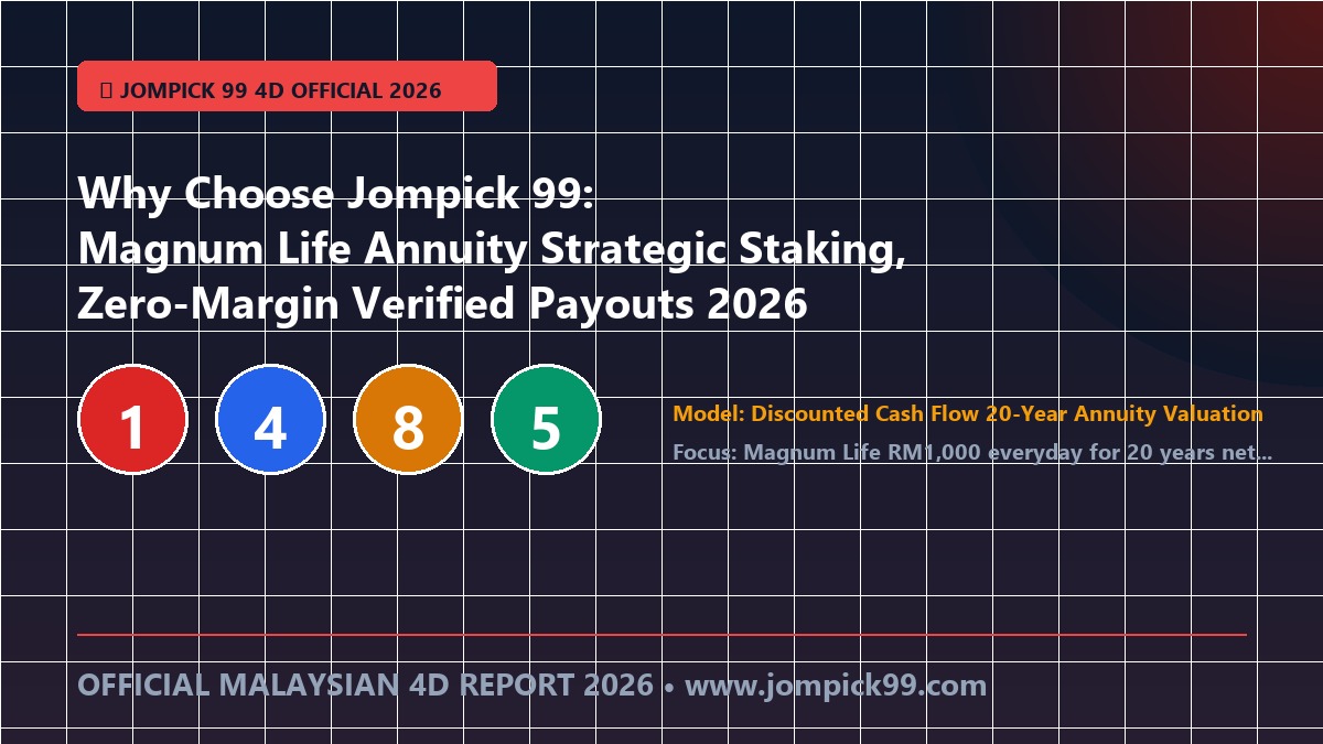 Why Choose Jompick 99: Magnum Life Annuity Direct Draw Telemetry, Transparent Paytables & Instant Ringgit Settlement 2026